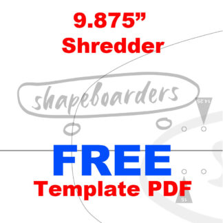 Shredder 9.875" Skateboard Template